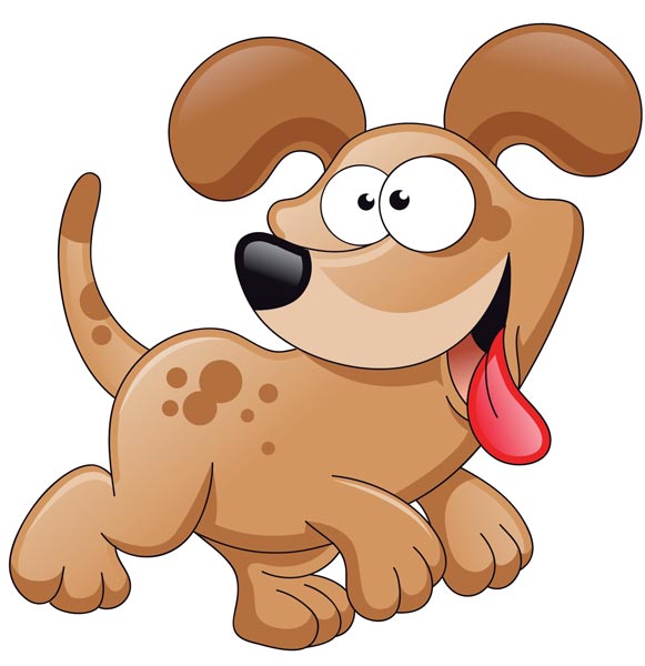 Cartoon dog characters vector