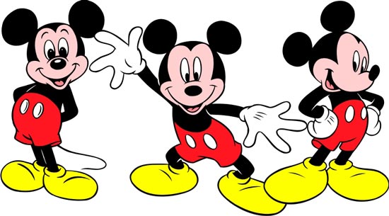 Mickey Mouse clipart in corel #