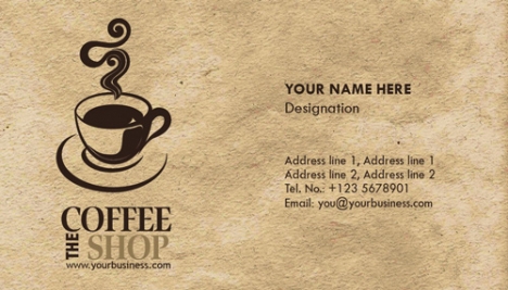 Coffee Shop Business Model on Coffee Business Cards