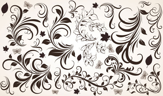 Floral ornaments vectors