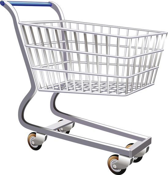 Shopping trolley vectors