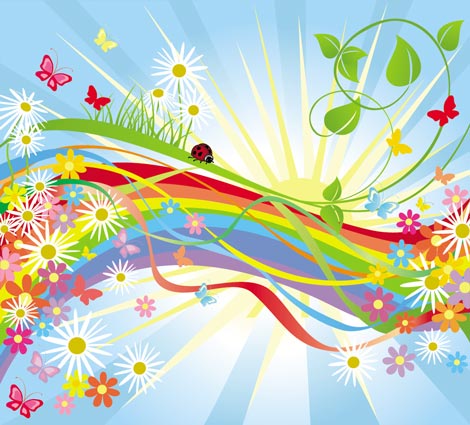 Wallpaper Borders on Vector Spring Backgrounds Eps     Mirror