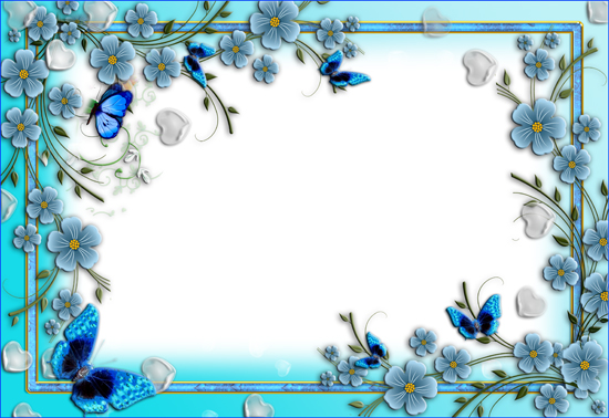 Spring flower frames for Photoshop