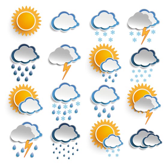 Weather icons for smartphone vectors