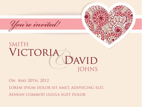 The wedding invitation card