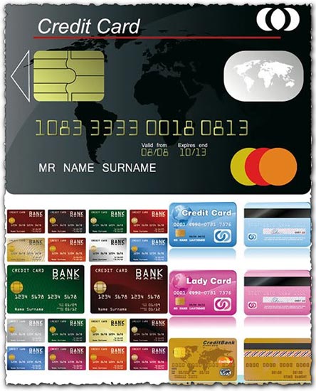 credit card logos vector. Credit card vector templates