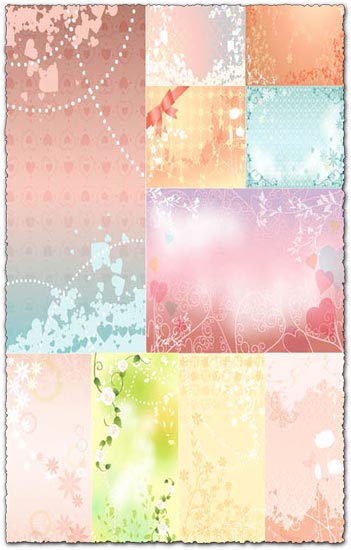 10 eps vectors with jpg preview 10 Mb Wedding background vectors