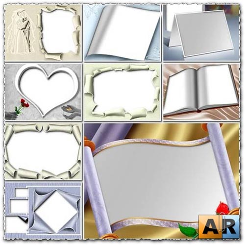 12 PNG frames 2480 1772 342 Mb Png wedding photo frames designs