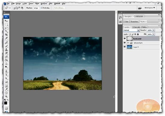 Photoshop tutorial Create an Explosion using Simple Tools