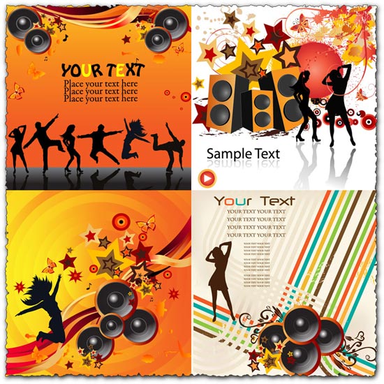 Party dancing music vector music background vector. Party dancing music vector