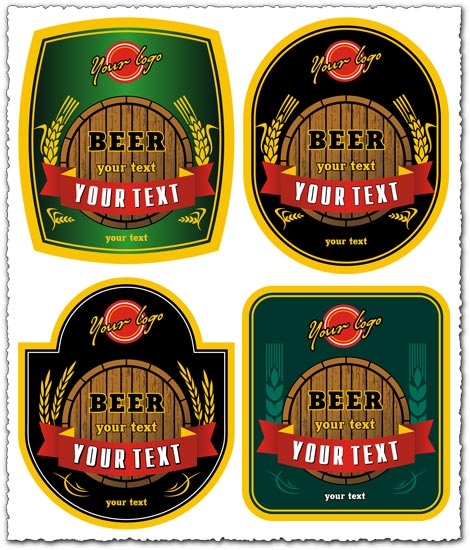 Funny yet still quite realistic these beer logo vector labels can be a 