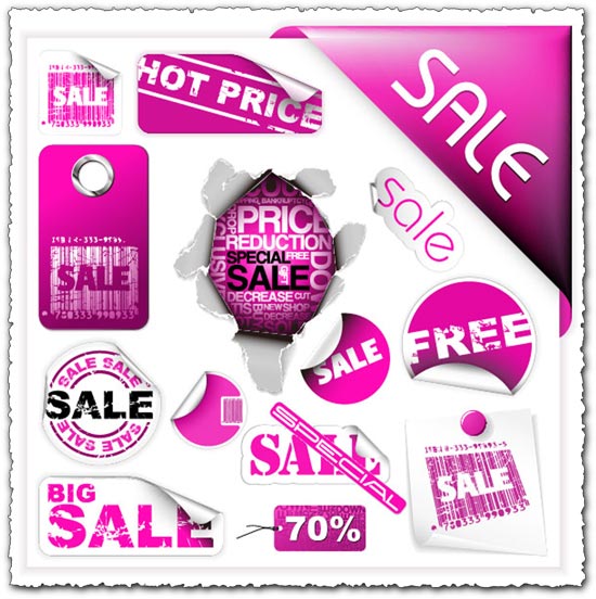 Cheap Stickers on Even If All Of These Discount Vector Labels Are Pink They Do Create A