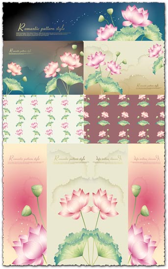 Lotus background vector banners 1 Ai vector with jpg preview – 18.7 Mb 