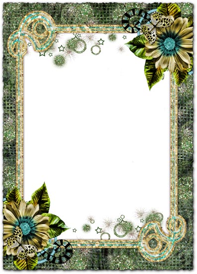 photoshop backgrounds frames. Magic flowers photoshop frames