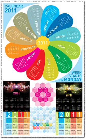 Calendars  2011 on 2011 Calendars Vector