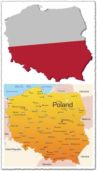 maps of poland. Poland vector maps