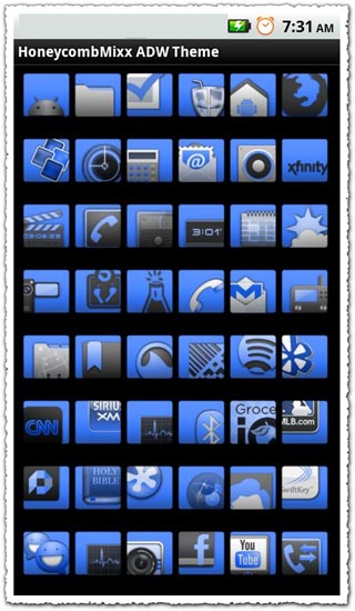 ADW Theme HoneycombMixx 1.0 Android application