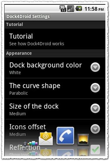 Dock4Droid 1.1.1 Android application