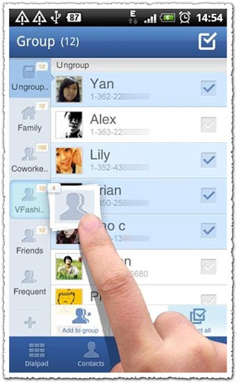 GO Contacts 1.10 Android application