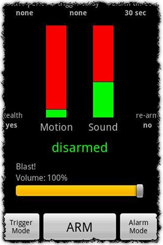 Motion & Sound Alarm 1.7.7 application for Android