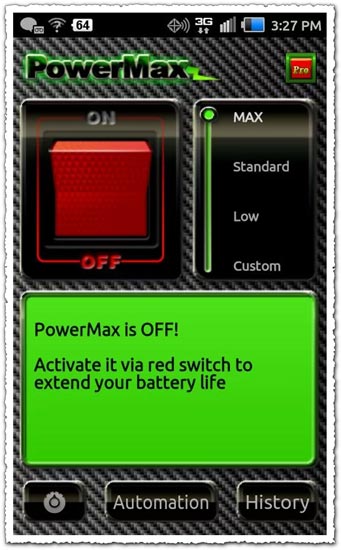 PowerMax 1.0.4 Android application