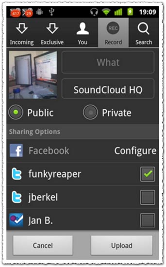 Soundcloud 1.2.0 Android application