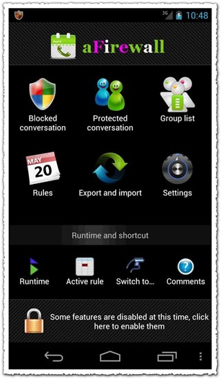 aFirewall blocker 2.6.3 Android application