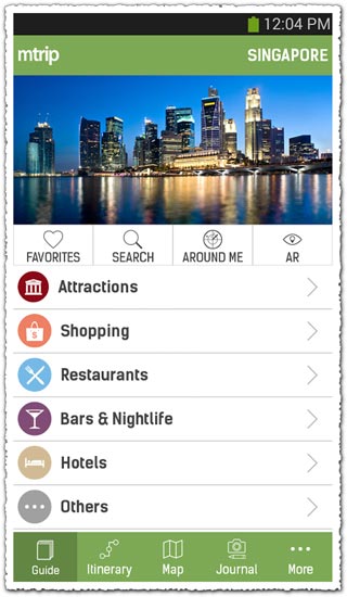 mTrip Singapore Travel Guide 1.0.8 Android application