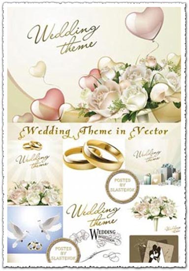 Wedding template vectors