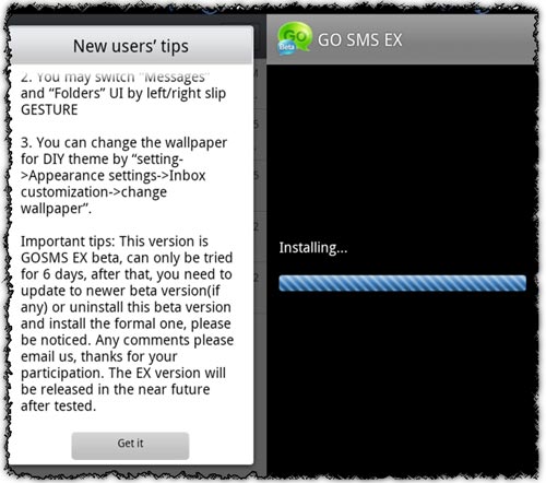 Go Sms Ex 2.90.2 application for Android