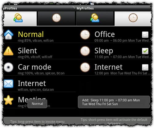 MyProfiles 1.7.2 application for Android