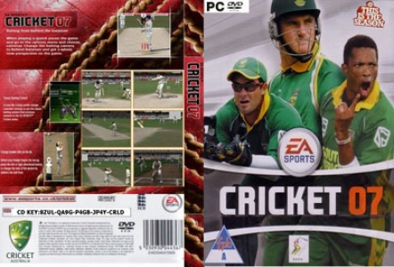 Cricket 2007 game DVD cover