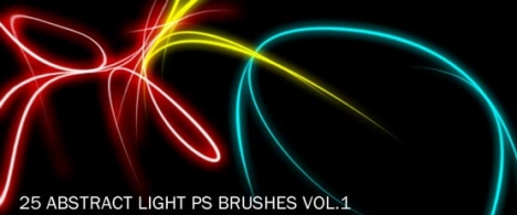 abstract lights Photoshop brushes