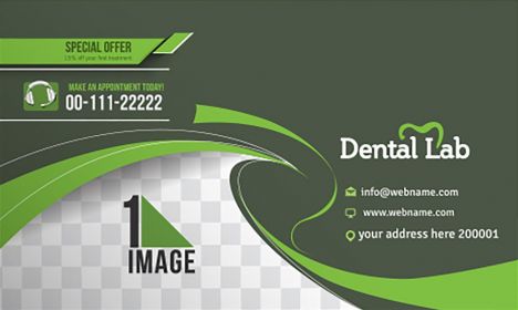 Dental lab business card vector