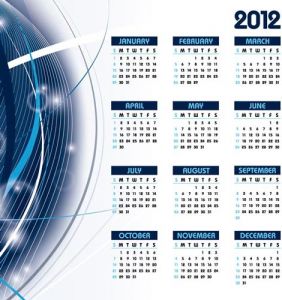 2012 Calendar vector template