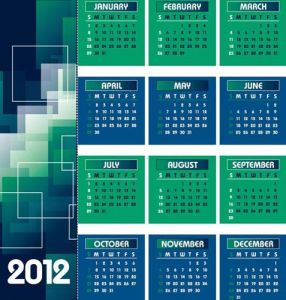 2012 Calendar vector template