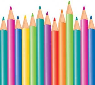 Colorful pencils template