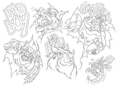 Tattoo design layout