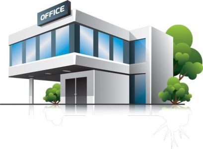 3D houses and office buildings vectors