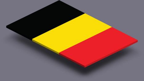 perspective transparent flag of Belgium