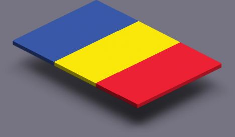 perspective transparent flag of Romania