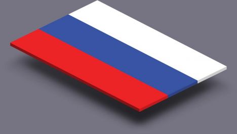 perspective transparent flag of Russia