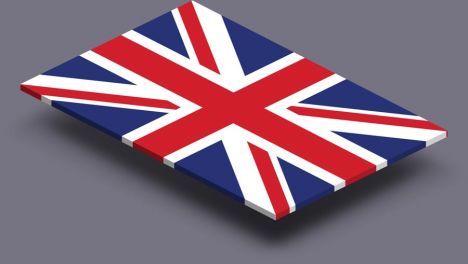 perspective transparent flag of United Kingdom