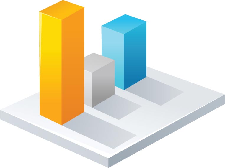 Download 3D technology charts icon vector