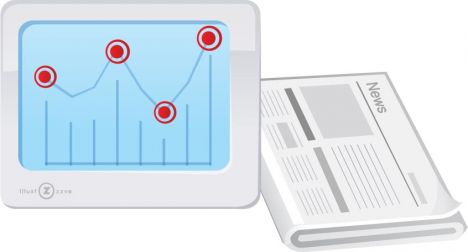 3D technology charts icon vector