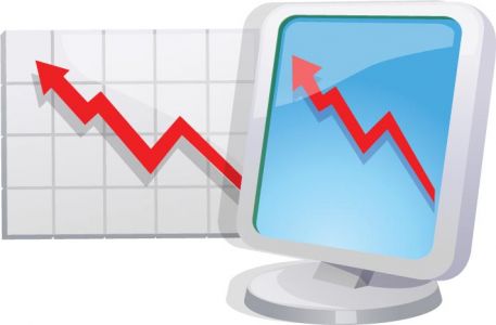 3D technology charts icon vector