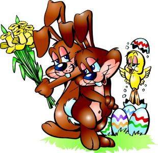 Easter cartoon caracter vector