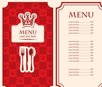 Red restaurant menu design