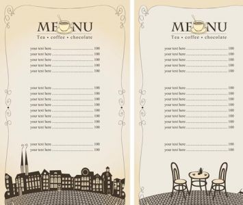 Restaurant menu design vector