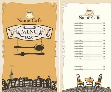 Restaurant menu vector